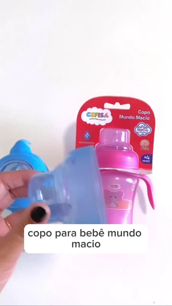 Copo Para Bebê Bico Silicone Anti-Vazamento