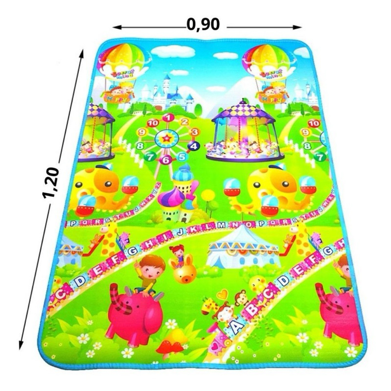 Tapete de Atividades Térmico 120x90 Infantil Emborrachado Educativo Bebê Crianças Tatame Dobrável
