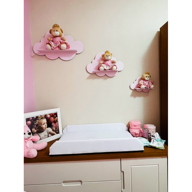 Trocador Portátil Bebê Madeira MDF Baby Soft Para Berço Americano Almofadado Cômoda Porta Banheira Courino Cores Reborn