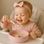 Kit Alimentação Bebê Pratinhos + Potinhos + Talher Infantis 6 Peças