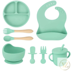 Conjunto de Utensílios Silicone Infantil - 8 peças