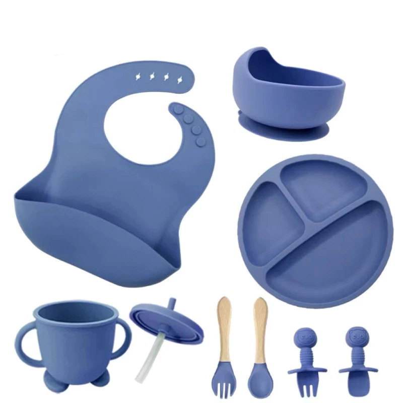 Conjunto de Utensílios Silicone Infantil - 8 peças