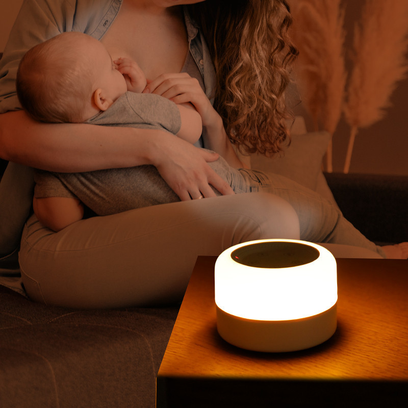 Máquina De Ruído Branco Para Crianças Com Luz Noturna USB Recarregável Sleep Sound Player